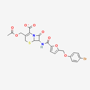 molecular formula C22H18BrN2O8S- B10949414 3-[(Acetyloxy)methyl]-7-[({5-[(4-bromophenoxy)methyl]furan-2-yl}carbonyl)amino]-8-oxo-5-thia-1-azabicyclo[4.2.0]oct-2-ene-2-carboxylate 