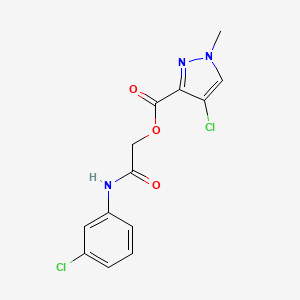 molecular formula C13H11Cl2N3O3 B10949463 4-Chloro-1-methyl-1H-pyrazole-3-carboxylic acid (3-chloro-phenylcarbamoyl)-methyl ester 