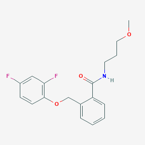 molecular formula C18H19F2NO3 B10949522 2-[(2,4-difluorophenoxy)methyl]-N-(3-methoxypropyl)benzamide 