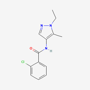 2-chloro-N-(1-ethyl-5-methyl-1H-pyrazol-4-yl)benzamide