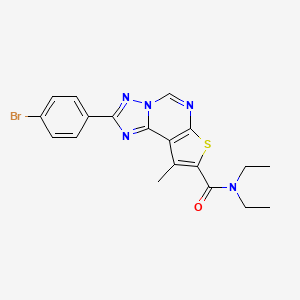 molecular formula C19H18BrN5OS B10949553 2-(4-bromophenyl)-N,N-diethyl-9-methylthieno[3,2-e][1,2,4]triazolo[1,5-c]pyrimidine-8-carboxamide 