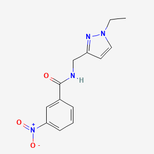 N-[(1-ethyl-1H-pyrazol-3-yl)methyl]-3-nitrobenzamide