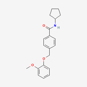 N-cyclopentyl-4-[(2-methoxyphenoxy)methyl]benzamide