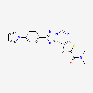 N,N,9-trimethyl-2-[4-(1H-pyrrol-1-yl)phenyl]thieno[3,2-e][1,2,4]triazolo[1,5-c]pyrimidine-8-carboxamide