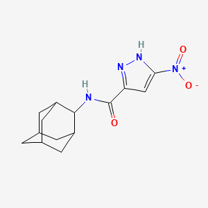 molecular formula C14H18N4O3 B10949652 N-(2-adamantyl)-3-nitro-1H-pyrazole-5-carboxamide 