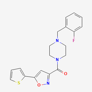 [4-(2-Fluorobenzyl)piperazin-1-yl][5-(thiophen-2-yl)-1,2-oxazol-3-yl]methanone