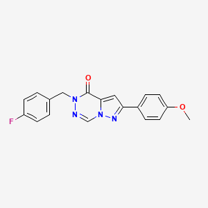 molecular formula C19H15FN4O2 B10949674 5-(4-fluorobenzyl)-2-(4-methoxyphenyl)pyrazolo[1,5-d][1,2,4]triazin-4(5H)-one 