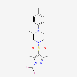 4-{[1-(difluoromethyl)-3,5-dimethyl-1H-pyrazol-4-yl]sulfonyl}-2-methyl-1-(4-methylphenyl)piperazine