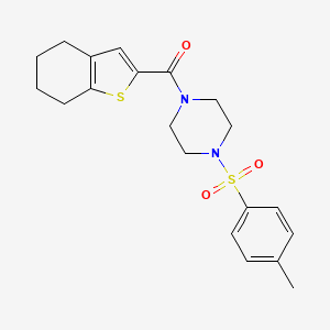 {4-[(4-Methylphenyl)sulfonyl]piperazin-1-yl}(4,5,6,7-tetrahydro-1-benzothiophen-2-yl)methanone