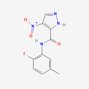 N-(2-fluoro-5-methylphenyl)-4-nitro-1H-pyrazole-3-carboxamide