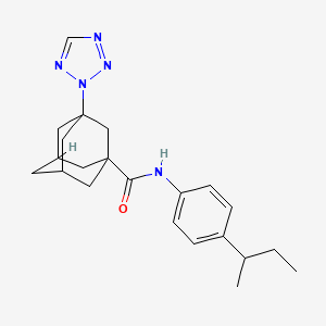 molecular formula C22H29N5O B10949724 N-[4-(Sec-butyl)phenyl]-3-(2H-1,2,3,4-tetraazol-2-YL)-1-adamantanecarboxamide 