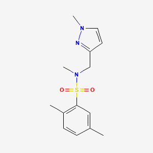 N,2,5-trimethyl-N-[(1-methyl-1H-pyrazol-3-yl)methyl]benzenesulfonamide