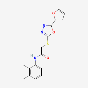 molecular formula C16H15N3O3S B10949783 N-(2,3-dimethylphenyl)-2-[[5-(furan-2-yl)-1,3,4-oxadiazol-2-yl]sulfanyl]acetamide 