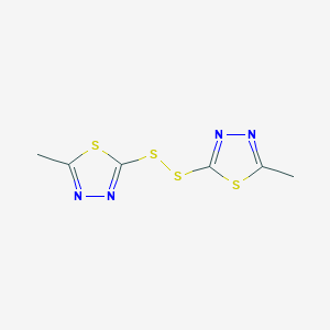 B109498 2-Methyl-5-[(5-methyl-1,3,4-thiadiazol-2-yl)disulfanyl]-1,3,4-thiadiazole CAS No. 66666-63-5