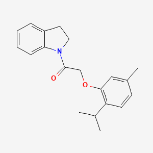 1-(2,3-dihydro-1H-indol-1-yl)-2-[5-methyl-2-(propan-2-yl)phenoxy]ethanone