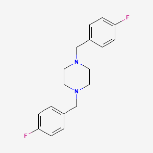 molecular formula C18H20F2N2 B10949828 1,4-Bis(4-fluorobenzyl)piperazine 