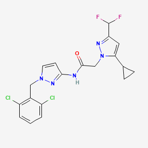 2-[5-cyclopropyl-3-(difluoromethyl)-1H-pyrazol-1-yl]-N-[1-(2,6-dichlorobenzyl)-1H-pyrazol-3-yl]acetamide