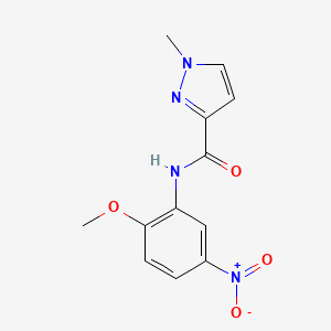 molecular formula C12H12N4O4 B10949836 N-(2-methoxy-5-nitrophenyl)-1-methyl-1H-pyrazole-3-carboxamide 