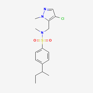 4-(butan-2-yl)-N-[(4-chloro-1-methyl-1H-pyrazol-5-yl)methyl]-N-methylbenzenesulfonamide