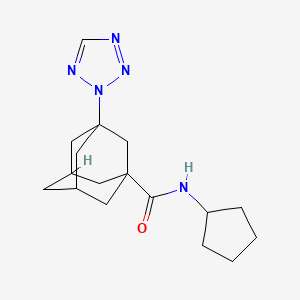 molecular formula C17H25N5O B10949868 N-Cyclopentyl-3-(2H-1,2,3,4-tetraazol-2-YL)-1-adamantanecarboxamide 