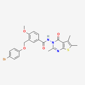 3-[(4-Bromophenoxy)methyl]-4-methoxy-N-[2,5,6-trimethyl-4-oxothieno[2,3-D]pyrimidin-3(4H)-YL]benzamide