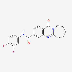 N-(3,4-difluorophenyl)-12-oxo-6,7,8,9,10,12-hexahydroazepino[2,1-b]quinazoline-3-carboxamide