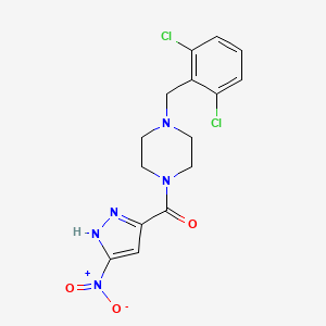 [4-(2,6-dichlorobenzyl)piperazin-1-yl](3-nitro-1H-pyrazol-5-yl)methanone