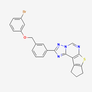 2-{3-[(3-bromophenoxy)methyl]phenyl}-9,10-dihydro-8H-cyclopenta[4,5]thieno[3,2-e][1,2,4]triazolo[1,5-c]pyrimidine