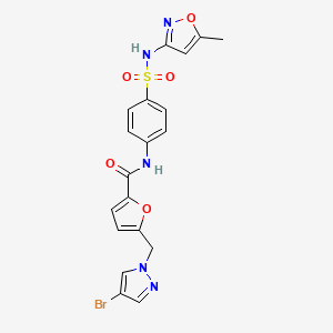 5-[(4-bromo-1H-pyrazol-1-yl)methyl]-N-{4-[(5-methyl-1,2-oxazol-3-yl)sulfamoyl]phenyl}furan-2-carboxamide