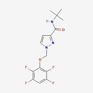 N-tert-butyl-1-[(2,3,5,6-tetrafluorophenoxy)methyl]-1H-pyrazole-3-carboxamide