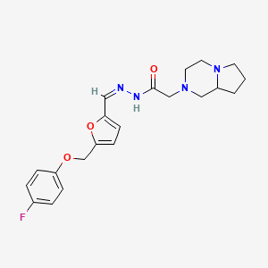 N'-[(Z)-{5-[(4-fluorophenoxy)methyl]furan-2-yl}methylidene]-2-(hexahydropyrrolo[1,2-a]pyrazin-2(1H)-yl)acetohydrazide