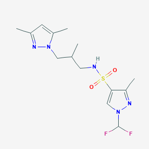 1-(difluoromethyl)-N-[3-(3,5-dimethyl-1H-pyrazol-1-yl)-2-methylpropyl]-3-methyl-1H-pyrazole-4-sulfonamide