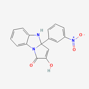 molecular formula C16H11N3O4 B10950015 2-hydroxy-3a-(3-nitrophenyl)-3a,4-dihydro-1H-pyrrolo[1,2-a]benzimidazol-1-one 