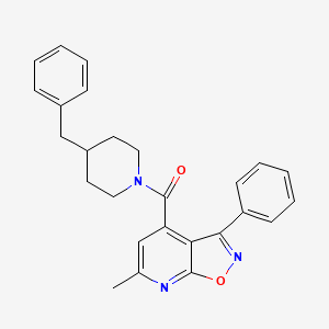 (4-Benzylpiperidin-1-yl)(6-methyl-3-phenyl[1,2]oxazolo[5,4-b]pyridin-4-yl)methanone