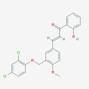 (2E)-3-{3-[(2,4-dichlorophenoxy)methyl]-4-methoxyphenyl}-1-(2-hydroxyphenyl)prop-2-en-1-one