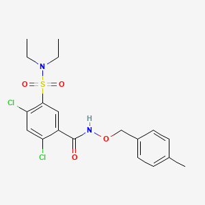 2,4-dichloro-5-(diethylsulfamoyl)-N-[(4-methylbenzyl)oxy]benzamide