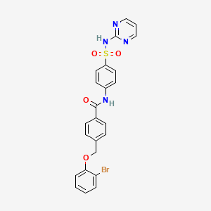 molecular formula C24H19BrN4O4S B10950075 4-[(2-bromophenoxy)methyl]-N-[4-(pyrimidin-2-ylsulfamoyl)phenyl]benzamide 