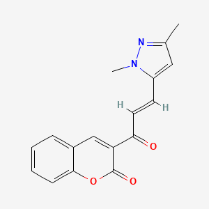 3-[3-(1,3-Dimethyl-1H-pyrazol-5-yl)prop-2-enoyl]-2H-chromen-2-one