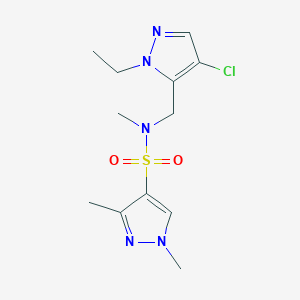 N-[(4-chloro-1-ethyl-1H-pyrazol-5-yl)methyl]-N,1,3-trimethyl-1H-pyrazole-4-sulfonamide