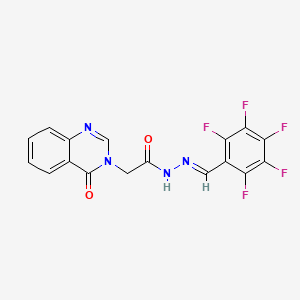 molecular formula C17H9F5N4O2 B10950100 2-(4-oxoquinazolin-3(4H)-yl)-N'-[(E)-(pentafluorophenyl)methylidene]acetohydrazide 