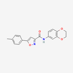 N-(2,3-dihydro-1,4-benzodioxin-6-yl)-5-(4-methylphenyl)-1,2-oxazole-3-carboxamide