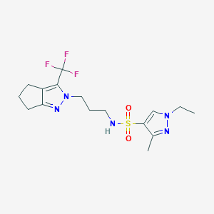 1-ethyl-3-methyl-N-{3-[3-(trifluoromethyl)-5,6-dihydrocyclopenta[c]pyrazol-2(4H)-yl]propyl}-1H-pyrazole-4-sulfonamide