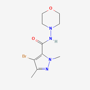 4-bromo-1,3-dimethyl-N-(morpholin-4-yl)-1H-pyrazole-5-carboxamide