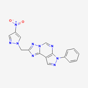 2-[(4-nitro-1H-pyrazol-1-yl)methyl]-7-phenyl-7H-pyrazolo[4,3-e][1,2,4]triazolo[1,5-c]pyrimidine