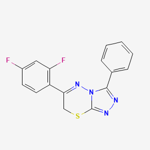 6-(2,4-difluorophenyl)-3-phenyl-7H-[1,2,4]triazolo[3,4-b][1,3,4]thiadiazine