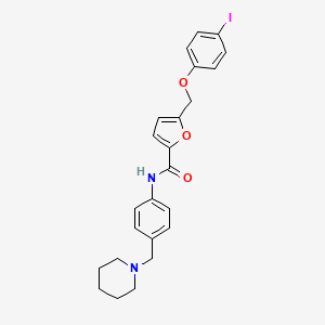 molecular formula C24H25IN2O3 B10950259 5-[(4-iodophenoxy)methyl]-N-[4-(piperidin-1-ylmethyl)phenyl]furan-2-carboxamide 