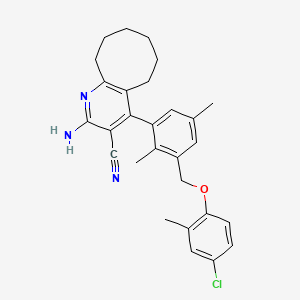 2-Amino-4-{3-[(4-chloro-2-methylphenoxy)methyl]-2,5-dimethylphenyl}-5,6,7,8,9,10-hexahydrocycloocta[b]pyridine-3-carbonitrile