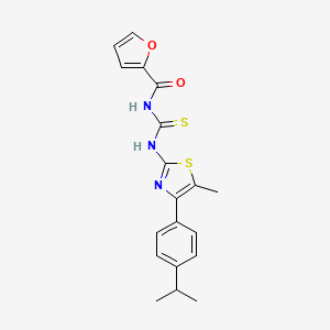 N-({5-methyl-4-[4-(propan-2-yl)phenyl]-1,3-thiazol-2-yl}carbamothioyl)furan-2-carboxamide