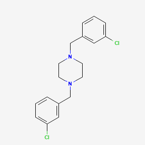 molecular formula C18H20Cl2N2 B10950284 1,4-Bis(3-chlorobenzyl)piperazine 