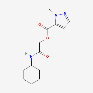 molecular formula C13H19N3O3 B10950287 2-(cyclohexylamino)-2-oxoethyl 1-methyl-1H-pyrazole-5-carboxylate 